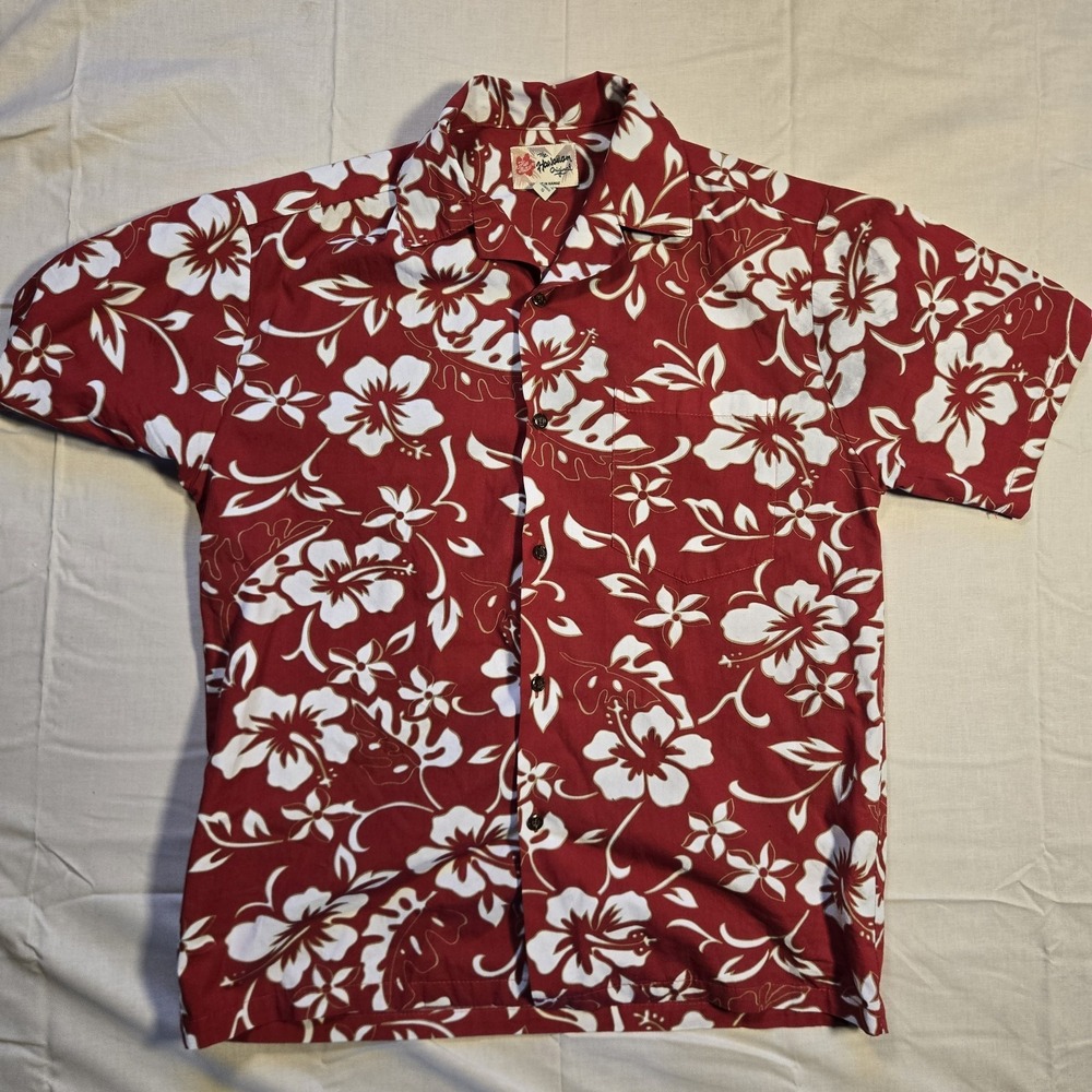 Hilo Hattie Hawaiian Shirt Adult Small Floral Button USA Outdoor Mens